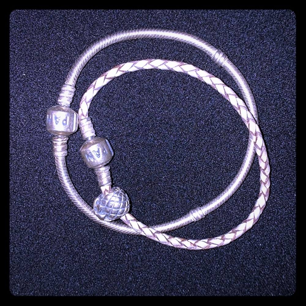 Pandora bracelets! 2 for one with charm